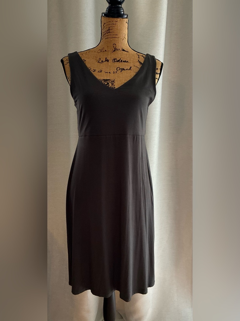 Athleta Black V-Neck Maxi Dress